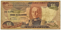 Angola - 100 Escudos - 24.11.1972 - Pick 101 - Série CD - Marechal Carmona - PORTUGAL - Angola