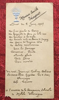 Menu Gaufré Diner Du 5 Juin 1947--Communion Solennelle Religion Chrétienne ésotérisme - Menus
