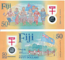 Fiji - 50 Dollars 2020 UNC Polymer Lemberg-Zp - Fiji