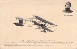 AVIATION - Aviateur - CHEURET Pilote Biplan Farman - Carte Postale Ancienne - Piloten