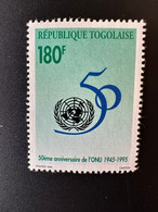 Togo 1995 Mi. 2272 50ème Anniversaire De L'ONU UNO UN United Nations 50 Ans Jahre Years - UNO