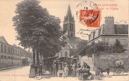 MARCHES - FRANCE - 94 - Vitry Sur Seine - Le Marché Et L'église - Courtin éditeur Vitry - Carte Postale Ancienne - Marktplaatsen