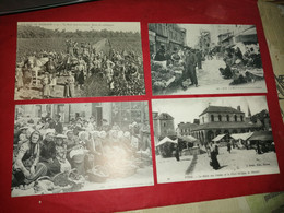 4 Carte Postale Vin De Touraine Blois Nice Marché Au Fleurs Vitre La Halle Aux Grains - Kirmes