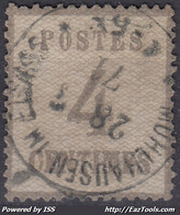 FRANCE : ALSACE LORRAINE 2c GRIS-LILAS N° 3 OBLITERATION CHOISIE - COTE 135 € - Oblitérés