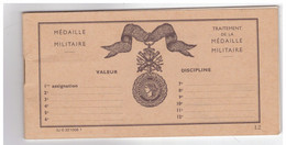 TRAITEMENT DE LA MEDAILLE MILITAIRE - N°1582 MA70.1970  MARINE NATIONALE.SERVICE DE LA MER - Documents