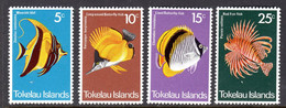 TOKELAU - 1975 TROPICAL FISH SET (4V) FINE MNH ** SG 45-48 - Tokelau