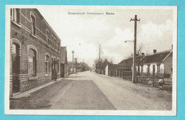 * Rieme - Ertvelde (Evergem - Oost Vlaanderen) * (uitg Am. Ivens - Vervynck) Riemestraat, Vierwegen, Unique, Straatzicht - Evergem