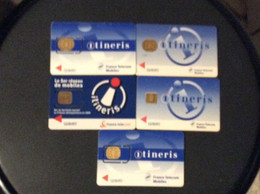 5 CARTES GSM/SIM  FRANCE TELECOM Mobiles  ITINERIS - Prepaid: Mobicartes