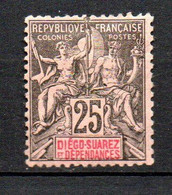 Col33 Colonie Diégo Suarez N° 32 Neuf X MH Cote : 25,00€ - Unused Stamps