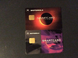 2 CARTES De Salons Et Démonstration  *MOTOROLA  Smart Cards - Exhibition Cards