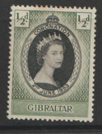 Gibraltar  1953 SG  146 Coronation  Mounted Mint - Gibraltar