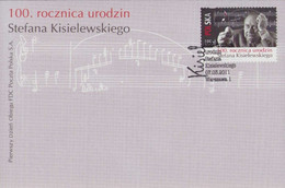 POLAND 2011 Mi 4510 Music, Notes Stefan Kisielewski - Polish Writer, Publicist, Composer And Politician FDC - Lettres & Documents