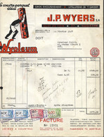 Facture  J.P. Wyers SA - Couvre-parquet Wyoleum Bruxelles Le 24 Février 1947 - Documenti