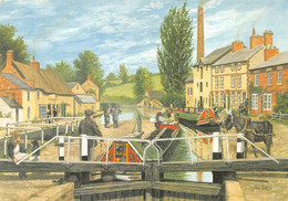 Stoke Bruerne Canal Lock écluse Péniche Péniches - Northamptonshire