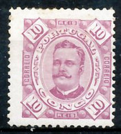 !										■■■■■ds■■ Congo 1894 AF#3 * King Carlos Neto 10 Réis 12,5 (x2609) - Portugiesisch-Kongo