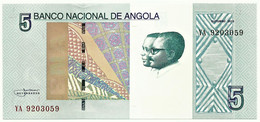 Angola - 5 Kwanzas - 10.2012 ( 2017 ) - Pick 151 A - Unc. - Série YA - José Eduardo Dos Santos E Agostinho Neto - Angola