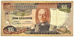 Angola - 100 Escudos - 24.11.1972 - Pick 101 - Série BK - Marechal Carmona - PORTUGAL - Angola