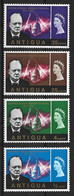 ANTIGUA.....QUEEN ELIZABETH II....(1952-22..).....CHURCHILL SET OF 4.......MNH... - Sir Winston Churchill