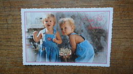 Carte De Fête Des Mères , Avec 2 Enfants - Fête Des Mères