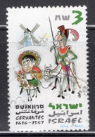 Israel 1997 Single Stamp Celebrating 450th Anniversary Of Cervantes In Fine Used - Gebraucht (ohne Tabs)