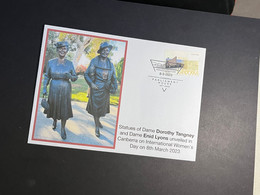 (2 P 7) Journée De La Femme - International Women's Day (postmark 8-3-23) Canberra New Women's Statues Inaugurated - Lettres & Documents