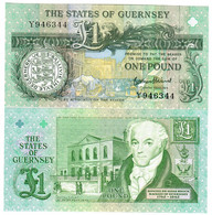 Guernsey 1 Pound 1990 (2016) UNC "Haines" "Y" - Guernsey