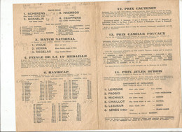 CYCLISME : VEL ' D ' HIV ' : DIMANCHE 13 FEVRIER 1944 : LE PROGRAMME , FRANCE /BELGIQUE  ....... - Programme