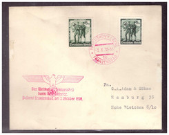 Sudetenland (020100) Propaganda Brief Mit Befreiungsstempel  Frenzensbad Vom 3.10.1938 - Région Des Sudètes