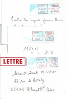 Vignette D'affranchissement - MOG - Aigueperse - Puy De Dôme - 3 Lettres Avec étiquette Et Programme Différents - 1988 Type « Comète »