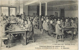 95 Colonie D'AVERNES Orphelinat Des Chemins De Fer Le Réfectoire - Avernes