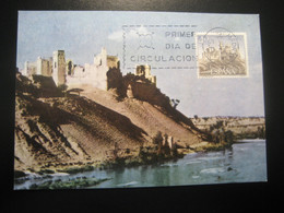 1968 Castillo De Escalona Toledo Castle Chateau Maxi Maximum Card SPAIN - Châteaux