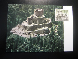 1968 Castillo De Villasobroso Sobroso Pontevedra Castle Chateau Maxi Maximum Card SPAIN - Châteaux