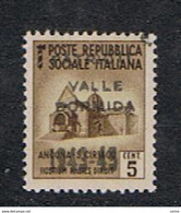 R.S.I. - C.L.N.:  1945  VALLE  BORMIDA  EMISSIONE  NON  UFFICIALE  -  5 C. BRUNO  CHIARO  N. - Comite De Liberación Nacional (CLN)