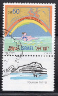 Israel 1989 Single Stamp Celebrating Tourism In Fine Used With Tab - Gebruikt (met Tabs)