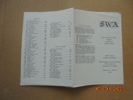 SWA Sacramento Valley Chapter Society Of Western Artists Third Annual Exhibit Of Paintings (Sacramento 1979) - Programme