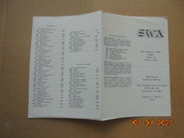 SWA Sacramento Valley Chapter Society Of Western Artists Third Annual Exhibit Of Paintings (Sacramento 1979) - Programmes