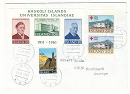 Islande - Lettre De 1975 - Oblit Bru - Croix Rouge - Ambulance - Université - - Briefe U. Dokumente