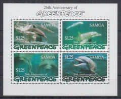 V12. Samoa MNH 1997 Fauna - Fish - Dolphins - Dauphins