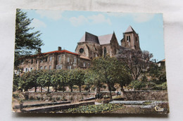 Cpm, Celles Sur Belle, église Abbatiale Notre Dame, Vue Extérieure, Deux Sèvres 79 - Celles-sur-Belle