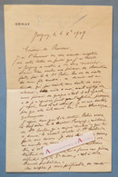 ● L.A.S 1909 Félix BESNARD Sénateur Yonne - JOIGNY - Santé De Son Fils André Dr Belin - Lettre Autographe - Né Cormenon - Politiques & Militaires