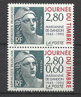 France Paire N° 2934 Et 2933a  Journée Du Timbre 1995 Marianne De Gandon Neufs  * *     B/TB Voir Scans  Soldé  ! ! ! - Tag Der Briefmarke
