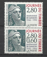 France Paire N° 2934 Et 2933a  Journée Du Timbre 1995 Marianne De Gandon Neufs  * *     B/TB Voir Scans  Soldé  ! ! ! - Dia Del Sello