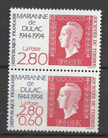 France Paire N° 2864 Et 2863a  Journée Du Timbre 1994 Marianne De Dulac Neufs  * *     B/TB Voir Scans  Soldé  ! ! ! - Journée Du Timbre