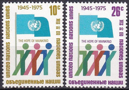 UNO NEW YORK 1975 Mi-Nr. 283/84 ** MNH - Unused Stamps