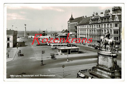 Zweden Sweden Sverige Halsingborg Hamntorget Med Stenbocksstatyn CPA RARE Old POSTCARD - Sweden