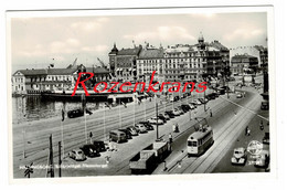 Zweden Sweden Sverige Halsingborg Helsingborg Bilfarjelagetlaget Hamntorget  CPA RARE Old POSTCARD - Suède