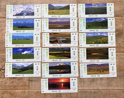 China Platform Ticket Of Urumqi Railway Bureau Xinjiang Alpine Scenery，16 Pcs - World