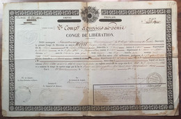RR ! Congé De Libération 1853 ARMÉE D’ AFRIQUE ALGER EMPIRE FRANÇAIS (Algerie Algeria France Military Militaria Document - Documents