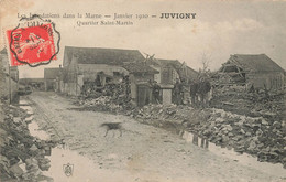 Juvigny * Inondations De La Marne Janvier 1910 * Rue Du Quartier St Martin * Crue Catastrophe - Andere & Zonder Classificatie