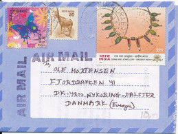 India Aerogramme Sent To Denmark 5-3-2008 - Airmail